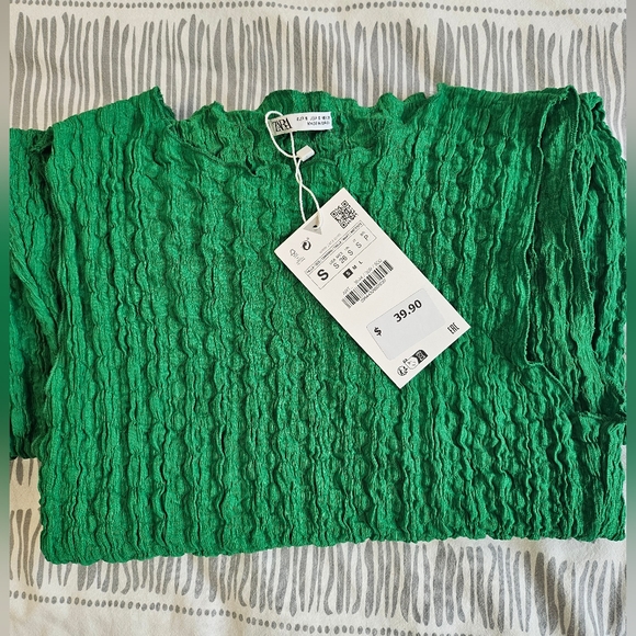 NWT Zara green midi dress size S - Picture 3 of 3